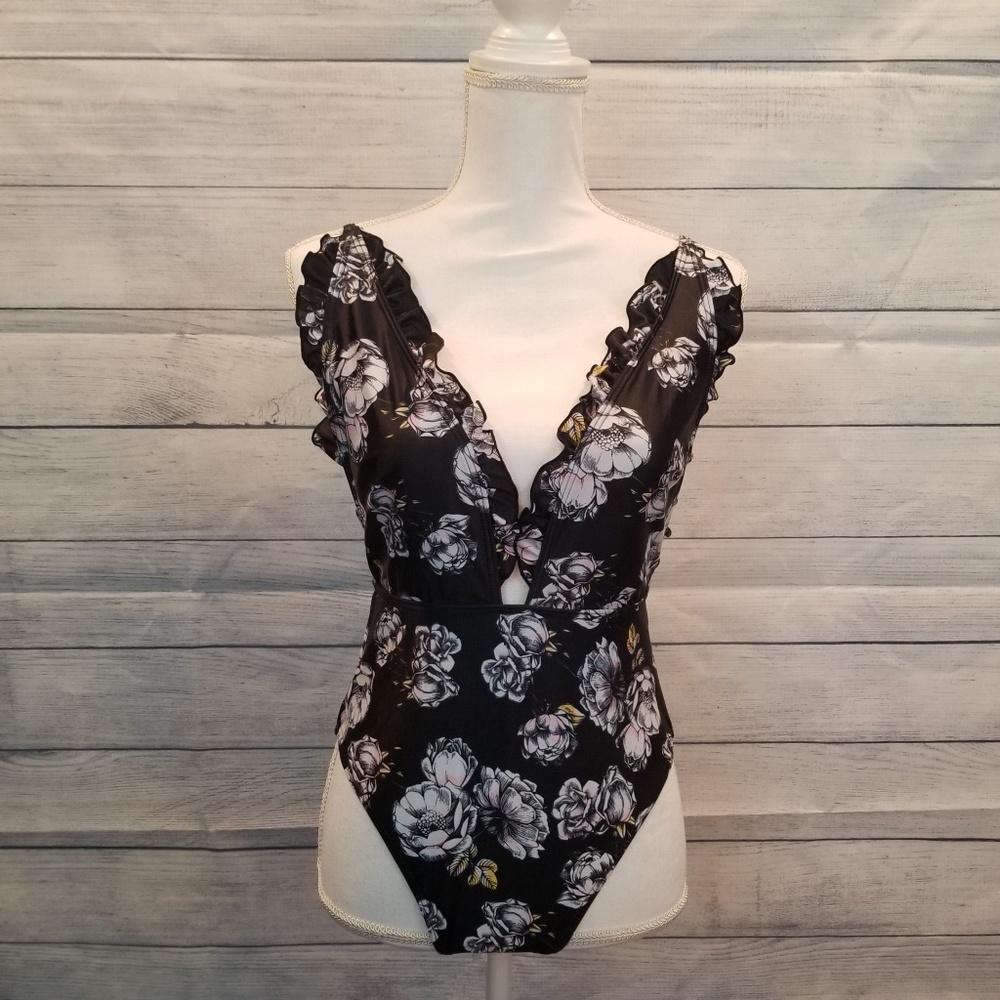 Asos Peek & Beau Floral Print Swimsuit